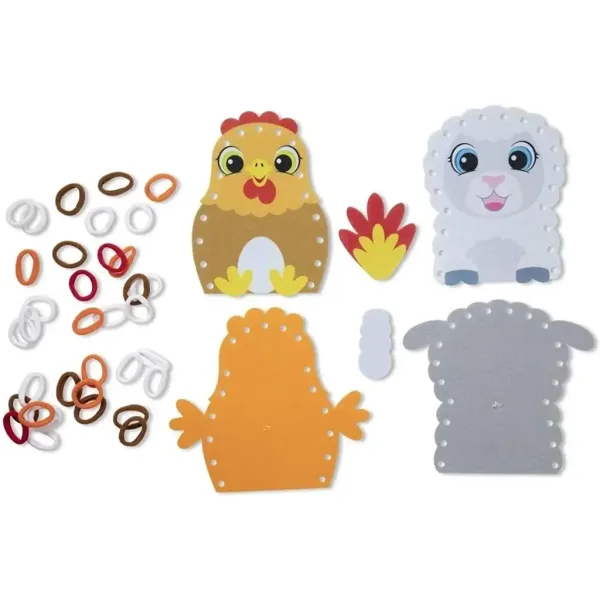 Hrkni! Zvieratá na farme, kreatív sada na výrobu bábok - Melissa & Doug obrázok 5