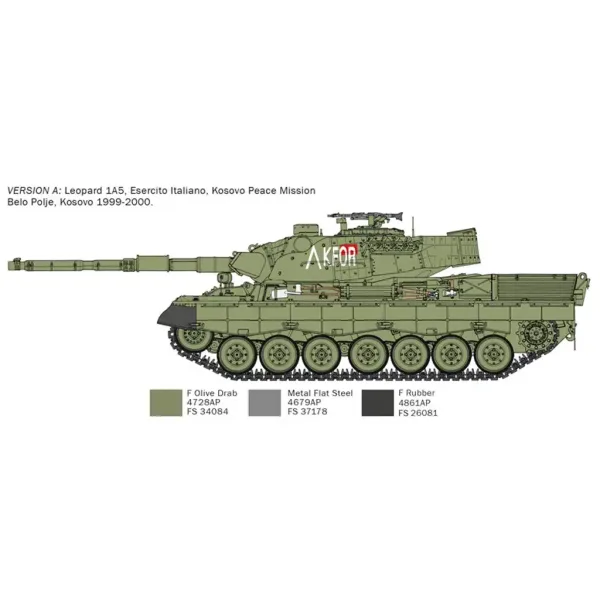 Italeri 1/35 Leopard 1A5 tankový model obrázok 3