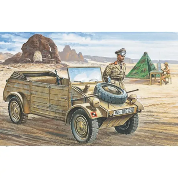 Italeri 1/35 VW Typ 82 Kübelwagen vojenský model vozidla obrázok 2