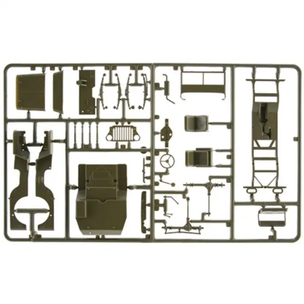 Italeri 1/35 Willys MB vojenský Jeep s prívesom model vozidla obrázok 6