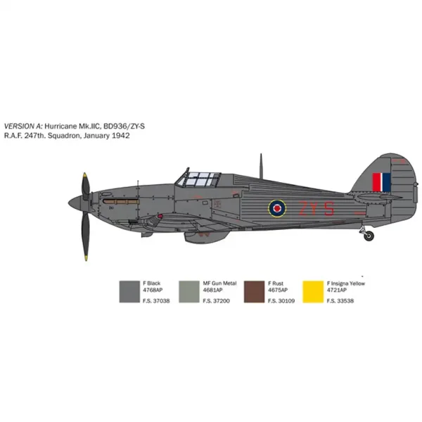 Italeri 1/48 Hurricane Mk.IIC model lietadla obrázok 3