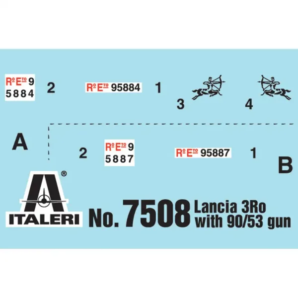 Italeri 1/72 Autocannone 3RO protilietadlový kanón s 8 figúrkami modelová sada obrázok 2