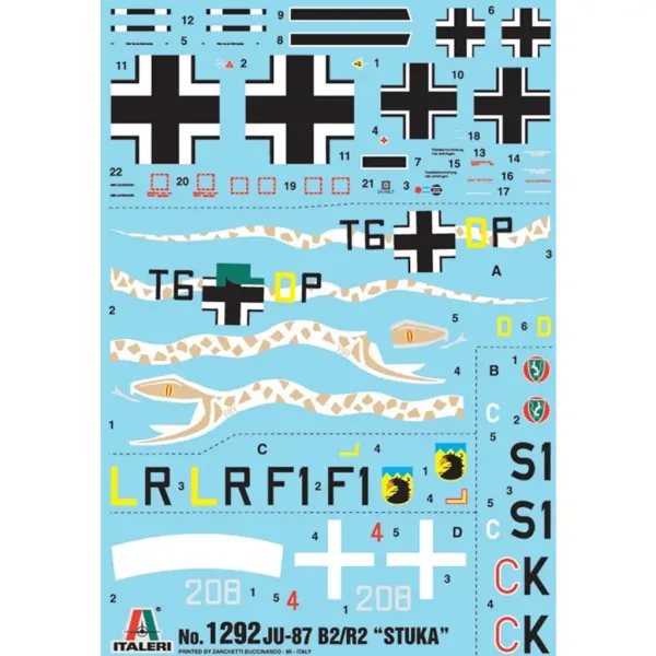 Italeri 1/72 Ju-87 B2/R2 Stuka strmhlavý bombardér model lietadla obrázok 2