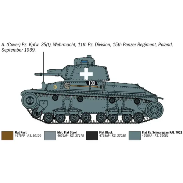 Italeri 1/72 Pz. Kpfw. 35(t) model tanku obrázok 3