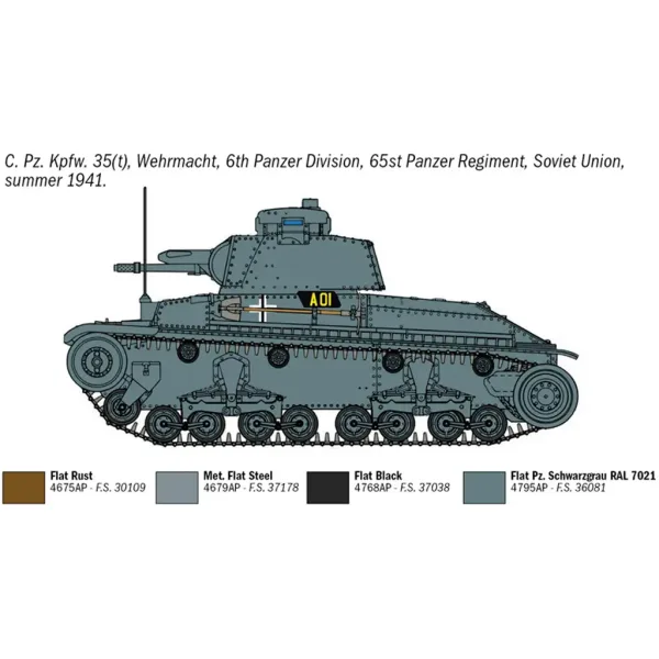 Italeri 1/72 Pz. Kpfw. 35(t) model tanku obrázok 5