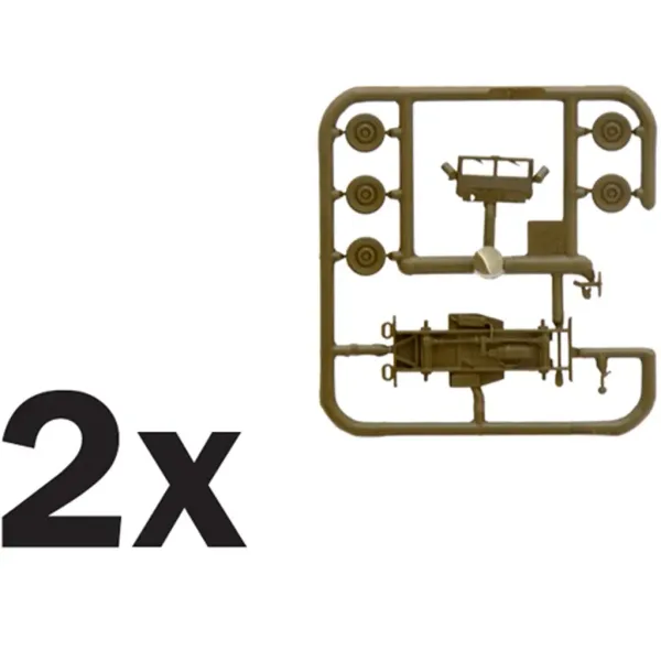 Italeri 1/72 Willys Jeep 1/4 ton 4x4 vojenské vozidlá 2-dielna modelová súprava obrázok 4