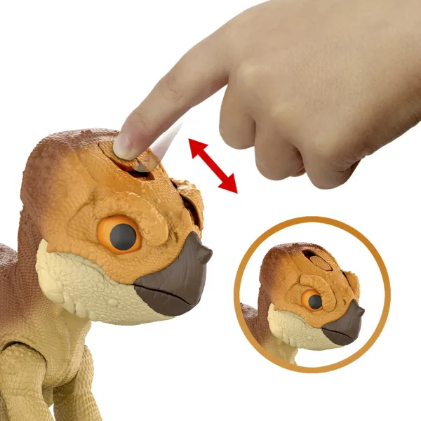 Jurassic World: Znovuzrodenie - Interaktívna dinosaurus figúrka Aquilops Dolores - Mattel obrázok 3