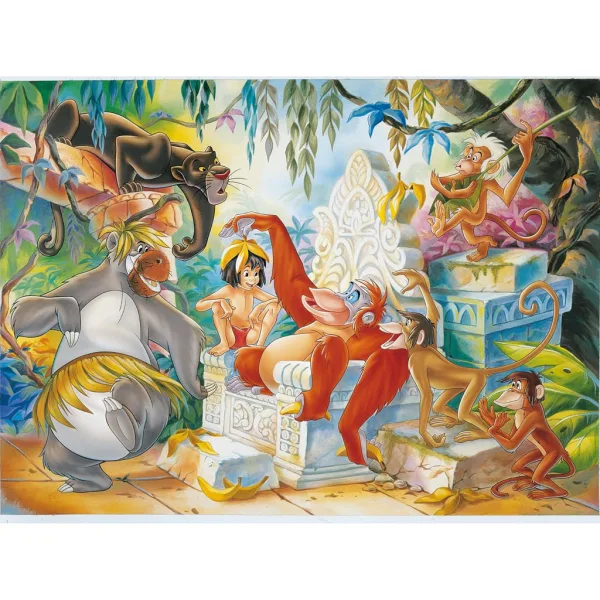 Kniha džungle 2 v 1, 108-dielne puzzle a omaľovánka 50x35 cm - Lisciani obrázok 2
