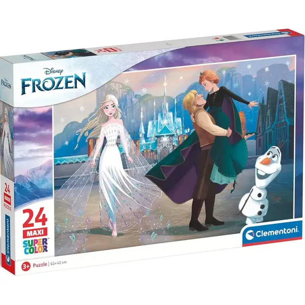 Ľadové kráľovstvo 24 ks maxi supercolor puzzle - Clementoni obrázok 1