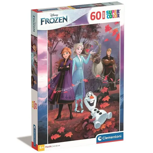 Ľadové kráľovstvo: Maxi Super Color vertikálne puzzle, 60 dielikov - Clementoni