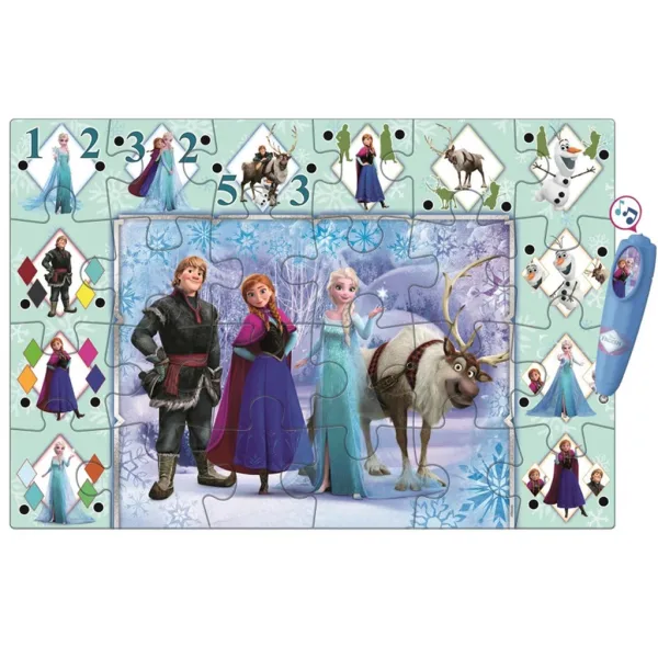 Ľadové kráľovstvo interaktívne 24-dielne podlahové puzzle - Clementoni obrázok 4