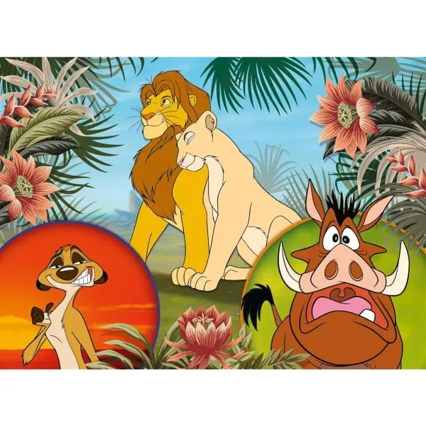 Leví kráľ 2 v 1 24-dielne Eco mini puzzle a omaľovánka 35x25 cm - Lisciani obrázok 2