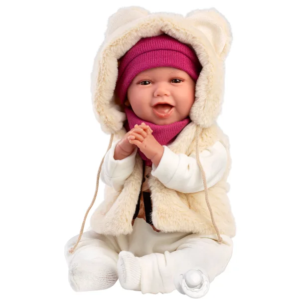 Llorens: Mimi 42 cm plačúca bábika v sade Love Bear s medvedíkom obrázok 3