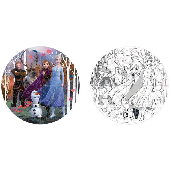 Luna: Ľadové kráľovstvo 2 – 2 v 1, okrúhle omaľovánkové puzzle, 150 dielikov obrázok 2