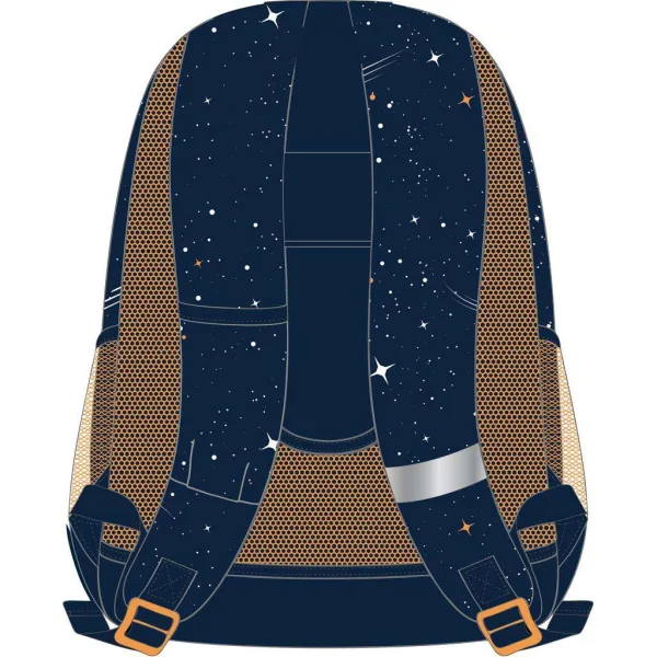 Luna: NASA zaoblený školský batoh s 3 priehradkami, ruksak 32x18x43 cm obrázok 2