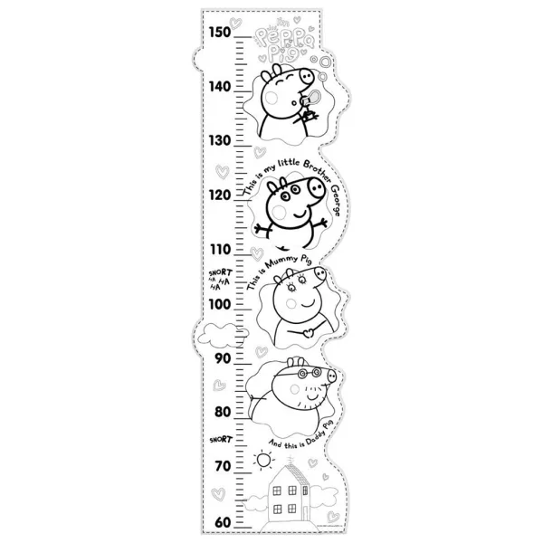 Luna: Peppa Pig vymaľovateľný meter na stenu, maxi puzzle 25 ks obrázok 3