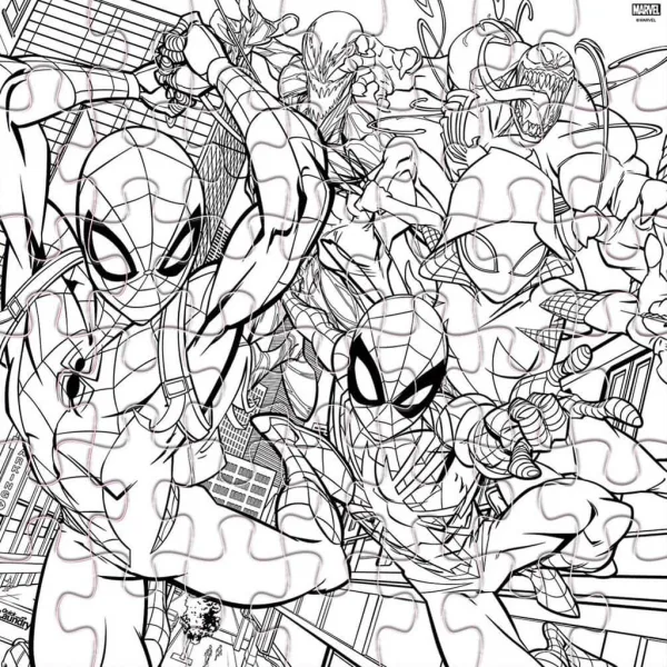 Luna: Spider-Man 42-dielne vymaľovateľné puzzle obrázok 3