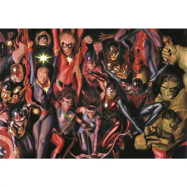 Marvel hrdinovia 1000 dielikové Compact puzzle 70x50cm - Clementoni obrázok 2