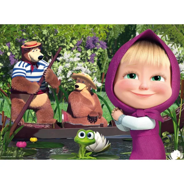 Máša a medve na jazere 2 v 1 24-dielne Eco maxi puzzle a omaľovánka 70x50 cm - Lisciani obrázok 2