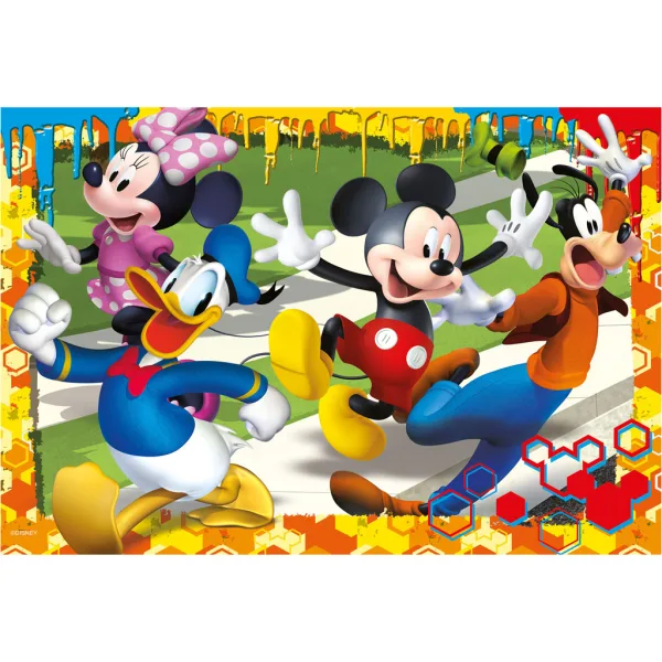 Mickey Mouse 2 v 1, 250-dielikové puzzle a omaľovánka 50x35 cm – Lisciani obrázok 2