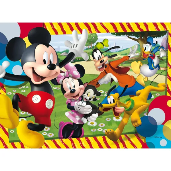 Mickey Mouse a priatelia 2 v 1 60-dielne Eco puzzle a omaľovánka 70x50 cm - Lisciani obrázok 2