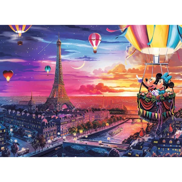 Mickey a Minnie v Paríži 1000-dielne Prémium plus quality puzzle - Trefl obrázok 2