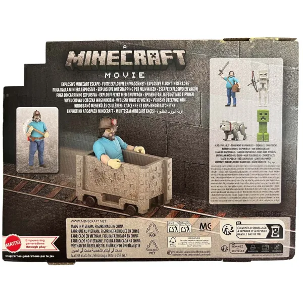 Minecraft: Film – Herná súprava Steve a banský vozík – Mattel obrázok 2