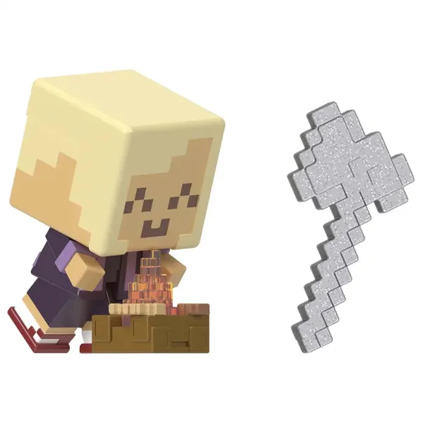 Minecraft: Odhaľte minifigúrku Zlatovlasého námorníka v úložnom priestore v tvare žltého meča - Mattel obrázok 3