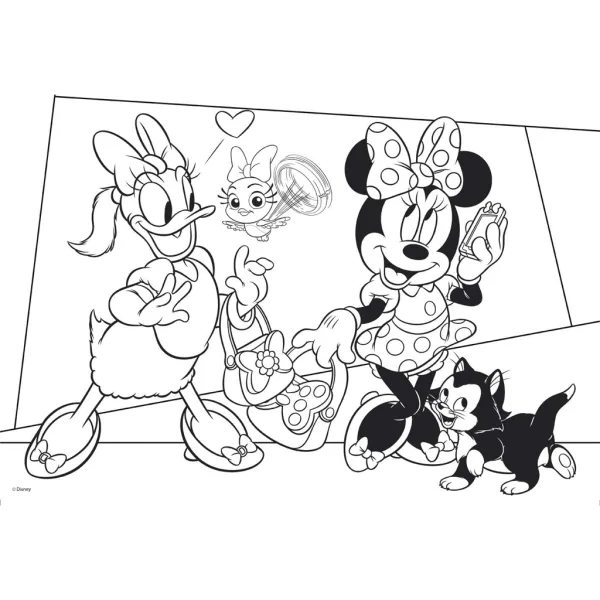 Minnie myška 2 v 1 108-dielne puzzle a omaľovánka 50x35 cm - Lisciani obrázok 3
