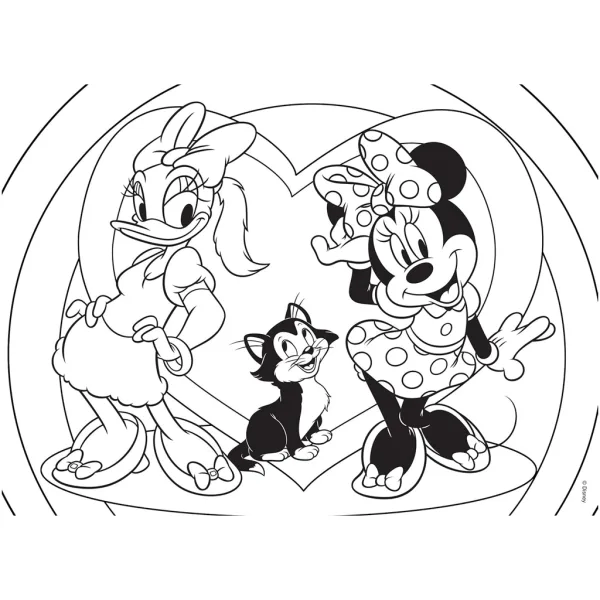 Minnie myška 2 v 1, 24-dielne puzzle a omaľovánka 50x35 cm – Lisciani obrázok 3