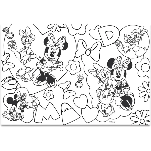 Minnie myška 2 v 1, 60-dielne puzzle a omaľovánka 50x35 cm – Lisciani obrázok 3