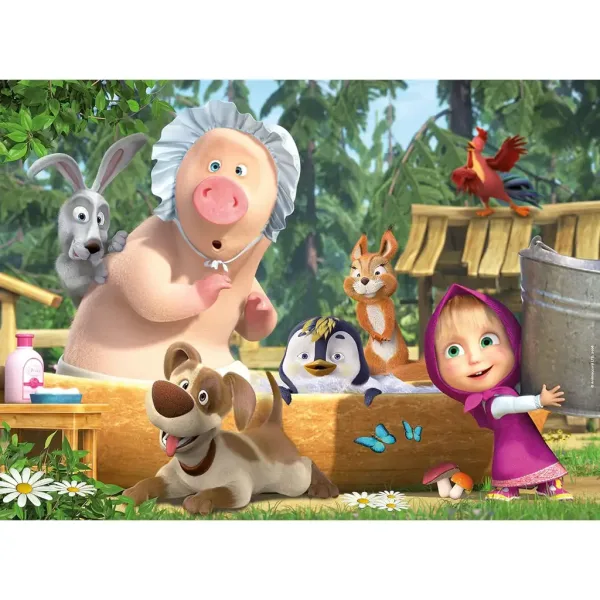 Míša a medveď kúpanie 24-dielne maxi podlahové puzzle 70x50 cm - Lisciani obrázok 2