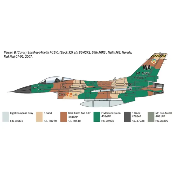 Italeri 1/48 F-16C Fighting Falcon stíhačka model obrázok 4