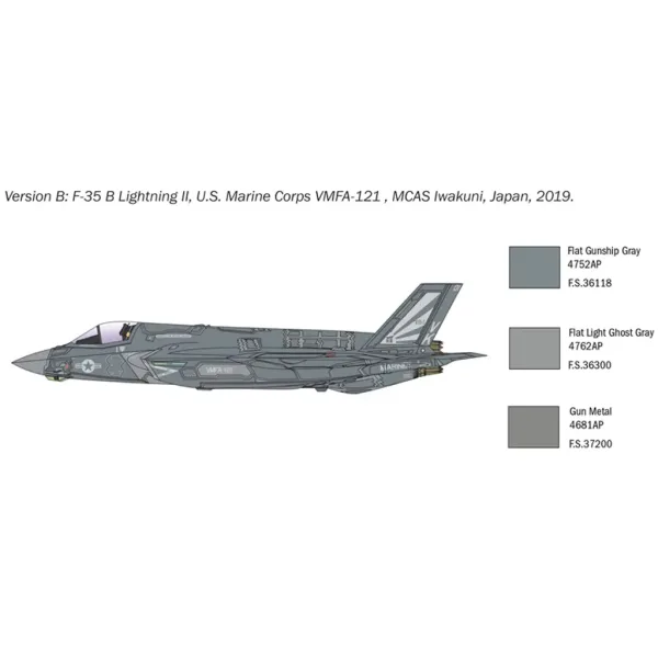 Model lietadla Italeri 1/72 F-35B Lightning II obrázok 4