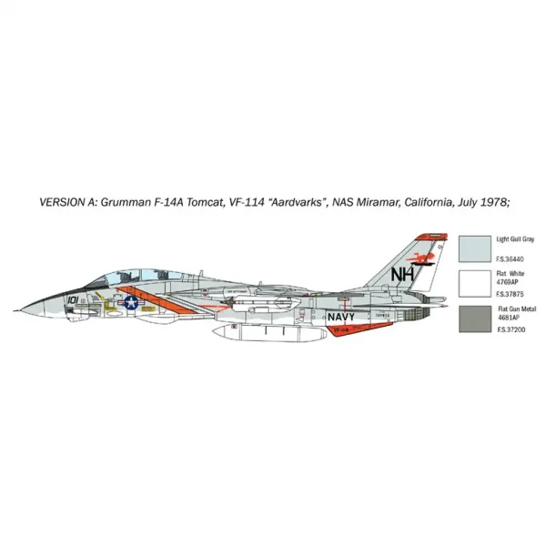 Model stíhačky Italeri 1/72 F-14A Tomcat obrázok 3