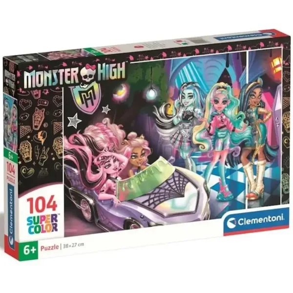 Monster High 2 104-dieliková supercolor skladačka - Clementoni obrázok 1