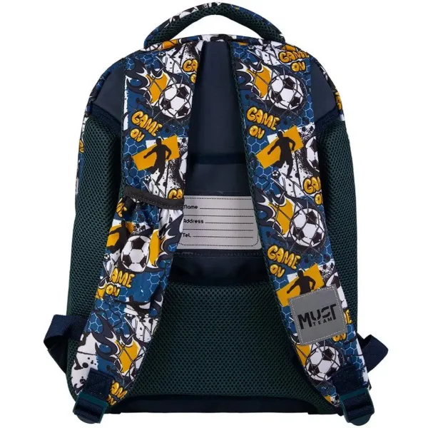 Luna: Must Team Futbal zaoblená 3-priehradková školská taška, batoh 32x18x43 cm obrázok 2