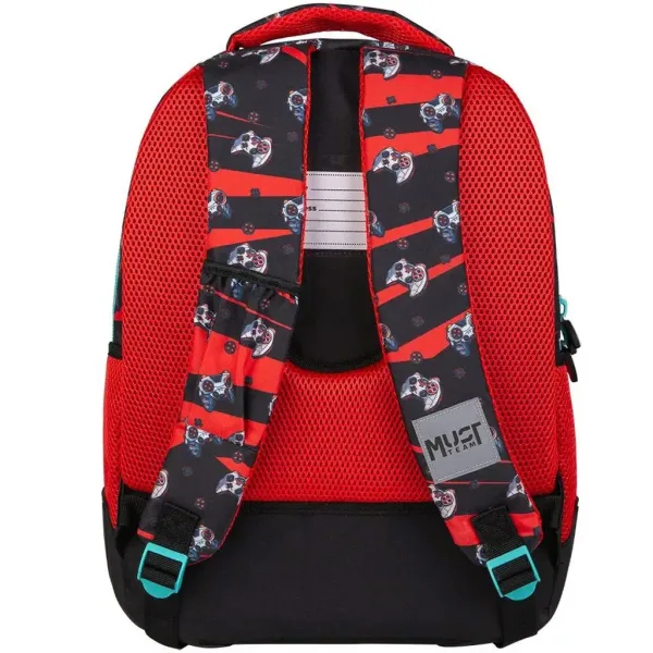 Must... Gamer zaoblený trojkomorový školský batoh, ruksak 32x18x43 cm obrázok 2