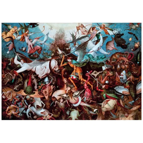Múzejná zbierka: Bruegel - Pád vzbúrených anjelov 1000-dielne puzzle s plagátom - Clementoni obrázok 2
