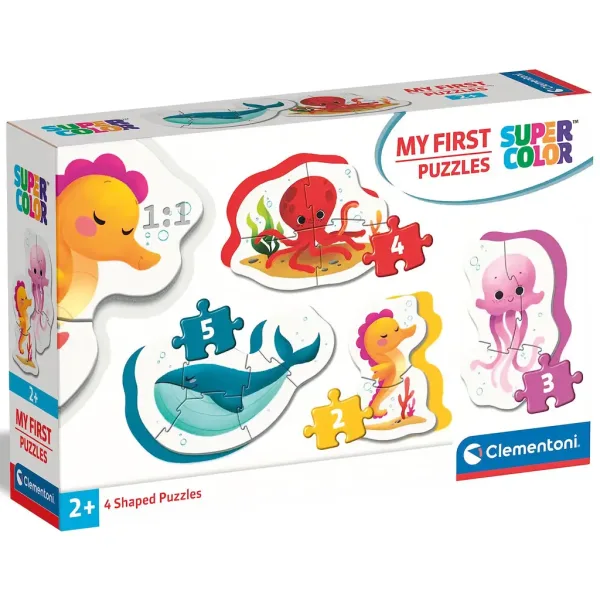 MyFirst Puzzle: 4 v 1 podvodné zvieratá Supercolor detské puzzle - Clementoni obrázok 1