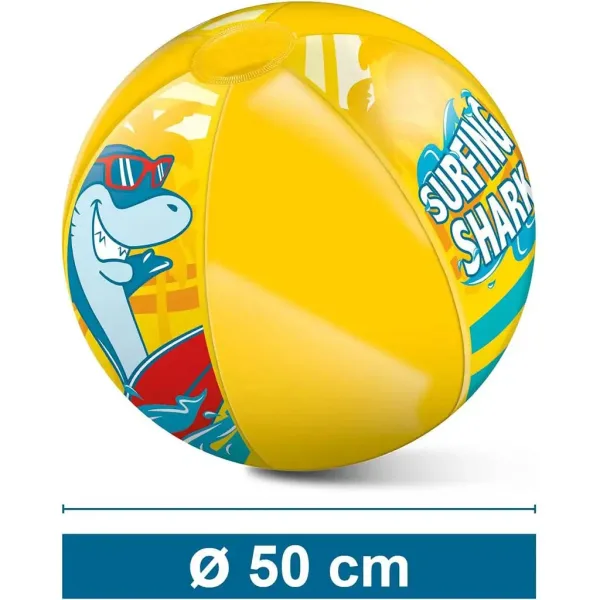 Nafukovacia plážová lopta so vzorom žraloka 50 cm - Mondo Toys obrázok 3