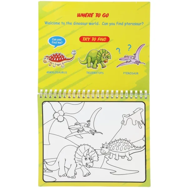 Omaľovánka s vodovými farbami – Dinosaury obrázok 2