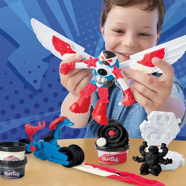 Play-Doh: Marvel Kapitán Amerika Moto Slicer hracia súprava - Hasbro obrázok 3