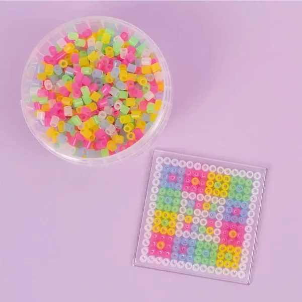 PlayBox: 5mm MIDI zažehľovacie korálky 1000ks v bledých priehľadných farbách obrázok 2