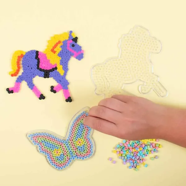 PlayBox: 5mm MIDI žehliace korálky na podložke motýľ a kôň obrázok 2