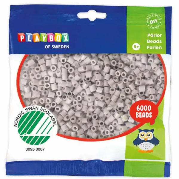 PlayBox: 5mm MIDI žehliace korálky v sivej farbe, balenie 6000 ks. obrázok 1