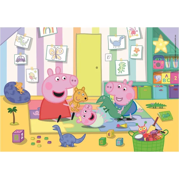 Prasiatko Peppa 2×20-dielne Supercolor puzzle - Clementoni obrázok 3