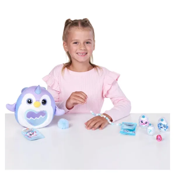 Rainbocorns Eggzania prekvapivé vajíčko s interaktívnym plyšákom – zimní kamaráti obrázok 2