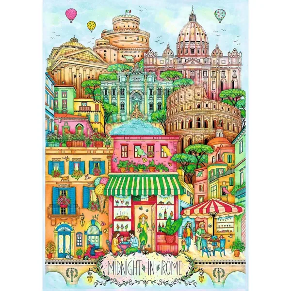 Rím o polnoci 1000-dieliková Prémium plus kvalita puzzle - Trefl obrázok 2