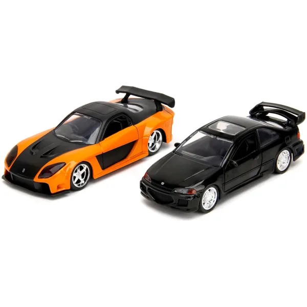 Rýchlo a zbesilo: Legacy Series Hanova Mazda RX-7 & Heist Honda Civic kovový model auta set 1/32 - Jada Toys obrázok 2
